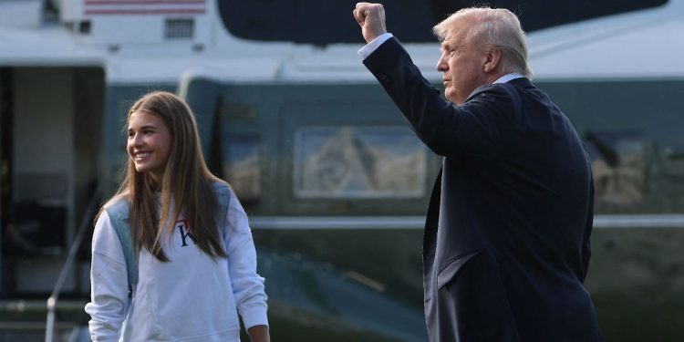 Neue Bekleidungsmarke gestartet: Trump betreibt Marketing für Enkelin vor dem Weißen Haus