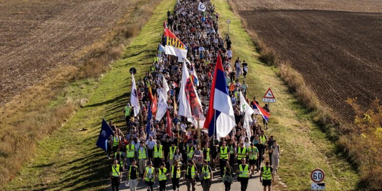 serbien:-kundgebung-zum-jahrestag-des-dacheinsturzes-in-novi-sad